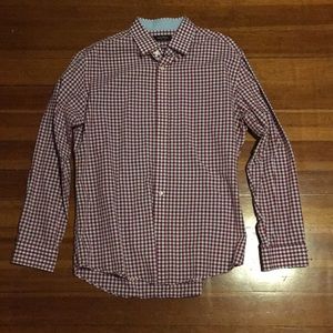 Nautica checkered button down 16 1/2 x 34/35
